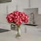 20" Pink Artificial Hydrangea Arrangement in Glass Vase